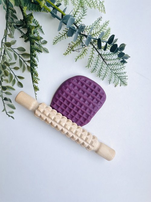 Large Honeycomb Wooden Rolling Pin