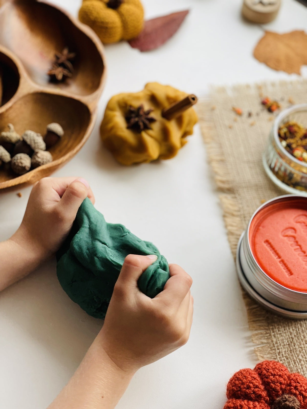 Autumn Leaf Orange Sensory Dough