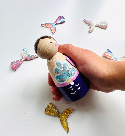 Mermaid Peg Doll